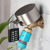 Faucet Locks Outdoor,Hose Spigot，Made of Metal Suitable for Garden Faucets,Hose BibWater Hose,Water Faucet Lock,Prevent Water Bandit(Black with Padlock)