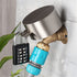 Faucet Locks Outdoor,Hose Spigot，Made of Metal Suitable for Garden Faucets,Hose BibWater Hose,Water Faucet Lock,Prevent Water Bandit(Black with Padlock)