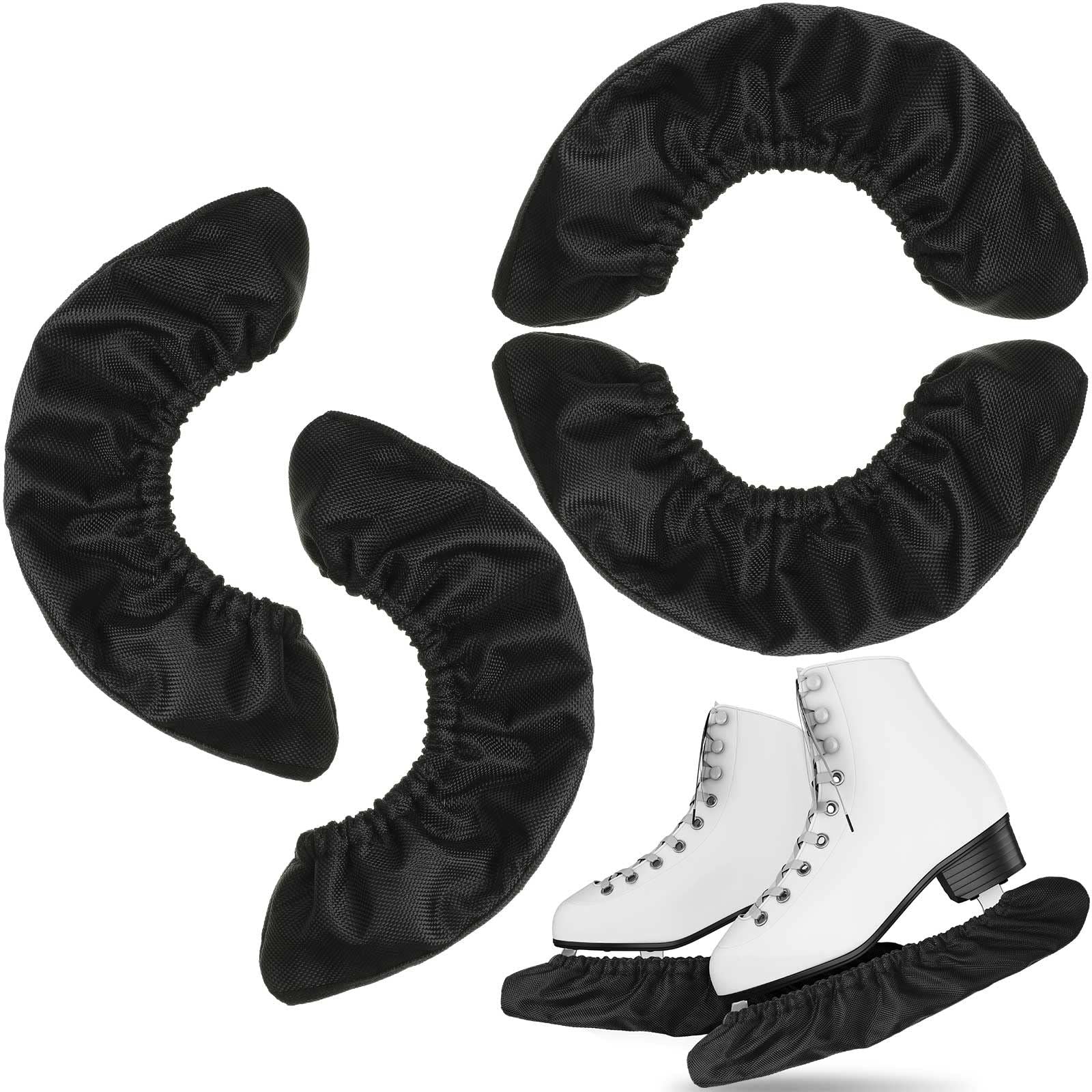 4 Pcs Ice Skate Guards Hockey Ice Skate Blade Covers Kids Absorbent Figure Soakers Hockey Accessories Skating Cover Blades for Kid Youth Adult Men Women Boy Girl (35 yards)