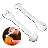 2pcs Stainless Steel Citrus Peeler Tool – Orange Peeler for Kitchen, Lemon Peeler, Grapefruit Peeler, Effortless Fruit Peeler with Sharp Blade, Ergonomic Grip,