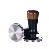 58mm espresso pot, stainless steel corrugated base coffee pot, spring-loaded espresso pot, and walnut wood lid