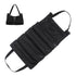 Tool Roll Up Pouch - Canvas Multi-Purpose Wrench Roll Up Bag, Organizer with 5 Zipper Tool Pockets, Hanging Carrier (black)