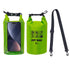 Waterproof Dry Bag, 2L - Roll Top Waterproof Pool Bag，Dry Bags for Kayaking Waterproof-/Phone Pouch,Large Waterproof Phone Pouch,（Green ）