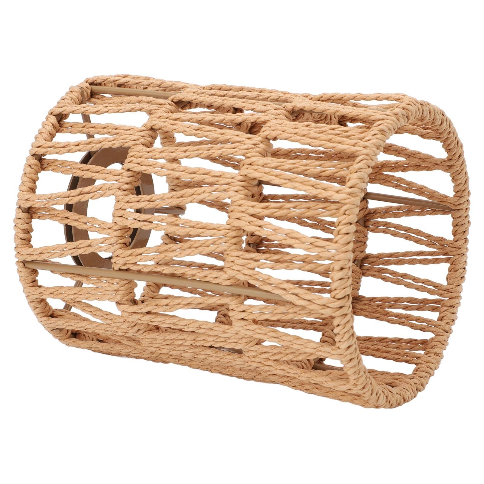1 Pack Rattan Lamp Shade, Handwoven Natural wicker lamp shade, Boho Pendant Light Shades for Living Room, Bedroom, Kitchen - Eco-friendly & Stylish Home Decor