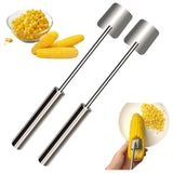 Corn Peeler for Corn on the Cob Stripper Tool, Corns Peelers Stainless Steel Splitter Tool Easy Fast Corn Remover Tool for Home Kitchen (2pcs)