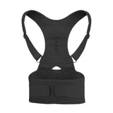 Magnetic therapy posture support back bracket adjustable posture corrector bracket shoulder back support strap - relieves neck, back, and spine pain (L)