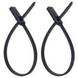 2pcs Zip Tie Lock, 22.05in Adjustable Small Cable Lock with Combination 3 Digit Recodable Combination Multi-Purpose for Bikes Motorcycle Helmet  (Black)