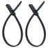2pcs Zip Tie Lock, 22.05in Adjustable Small Cable Lock with Combination 3 Digit Recodable Combination Multi-Purpose for Bikes Motorcycle Helmet  (Black)