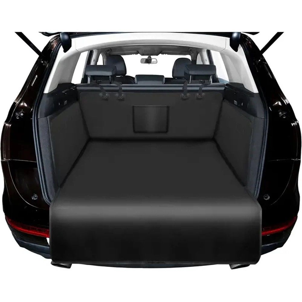 Car Boot Liner Protector - Nonslip Waterproof Pet Dog Back Seat Cover - Durable Washable Cargo Cover Mat Travel, Universal for Medium Small Car SUV (black)