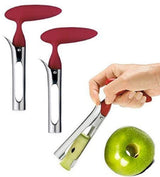 2pcs Apple Corer Tool - Easy to Use and Clean - Sturdy Apple Core Remover with Sharp Serrated Blades - Stainless Steel Corers for Apple and Pear - Core Fruits with Ease(Red)