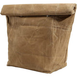 Waxed Canvas Lunch Bag – Reusable Insulated Paper Bag-Style Lunchbox for Adults – Leakproof & Durable Sack Lunch Box for Work, Picnic & Travel