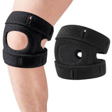 Knee Brace,With Padding,2 PCS Knee Brace for Women Men ,Pain Relief Adjustable Patellar Tendon Support Sleeves Brace Knee Joint Strap for Hiking,Tennis,Running,Football,Injury Recover(Black,S/M)