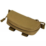 Eyeglasses Case Zipper Sunglasses Carrying Bag Nylon Men's Eyeglass Hard Box Cases with Clip,Spacious and Secure（khaki）