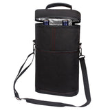 2 Bottle Leakproof Insulated Wine Tote Carrier Bag - Padded Cooler for Travel, Restaurants, Tasting, Parties, Great Gift for Wine Lovers (Only storage bag)
