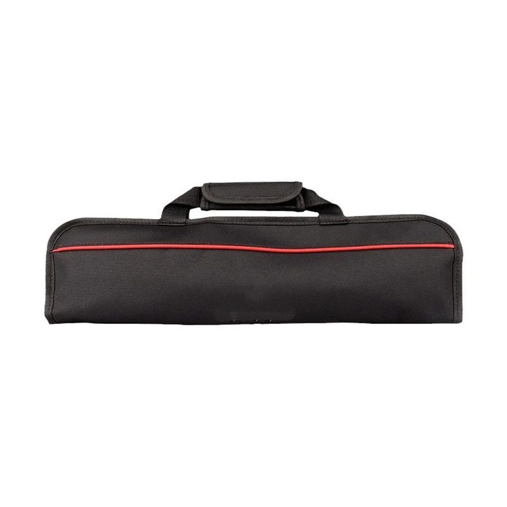 5 Pocket Chef Knife Case Roll Bag Bi-Fold (Black) Lightweight - Durable double-layer Oxford fabric – Perfect for the Busy Traveling Chef