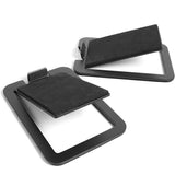Tilted Desktop Speaker Stands for Medium Bookshelf Speakers & Mid-Studio Monitors |  Damping Foam Padding | Pair | Black