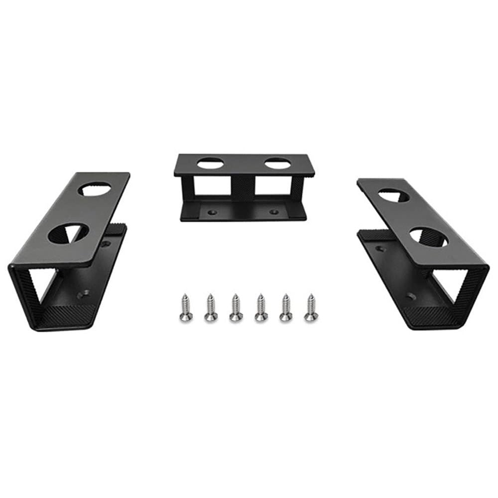 Under Desk Laptop Mount, Metal Under Desk Shelf Holder for Laptop, Mac mini, MacBook, Keyboard with Anti-Scratch Silicone (Black)