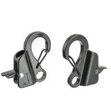 4pcs Stainless Steel Boat Fender Clips Quick Release Clips Boat Bumper Buoy Holders for Rail, Clamp on 5/8" Rope for Fastening Fender Lines, Ideal for Docking