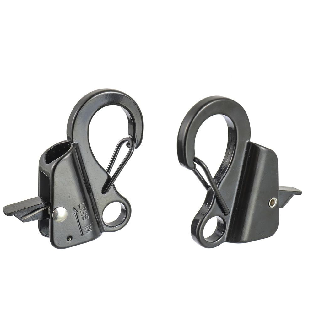 4pcs Stainless Steel Boat Fender Clips Quick Release Clips Boat Bumper Buoy Holders for Rail, Clamp on 5/8" Rope for Fastening Fender Lines, Ideal for Docking