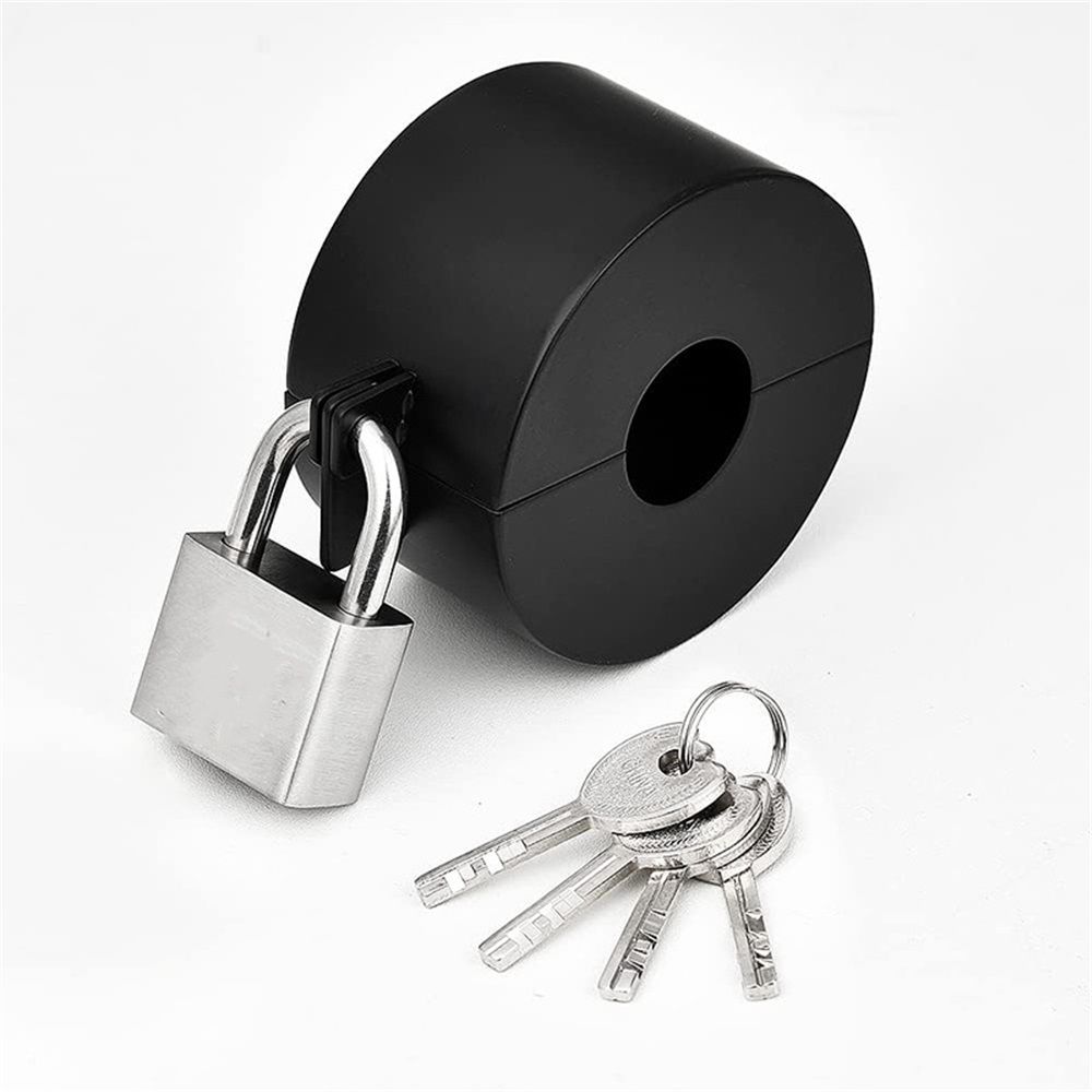 Metal Gate Valve Locking Device with Lock - Gas Valve Locks, Water Spigot Lock,Dia Valve Handles, Prevent Water Theft, Unauthorized Water Use (Black)