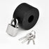 Metal Gate Valve Locking Device with Lock - Gas Valve Locks, Water Spigot Lock,Dia Valve Handles, Prevent Water Theft, Unauthorized Water Use (Black)