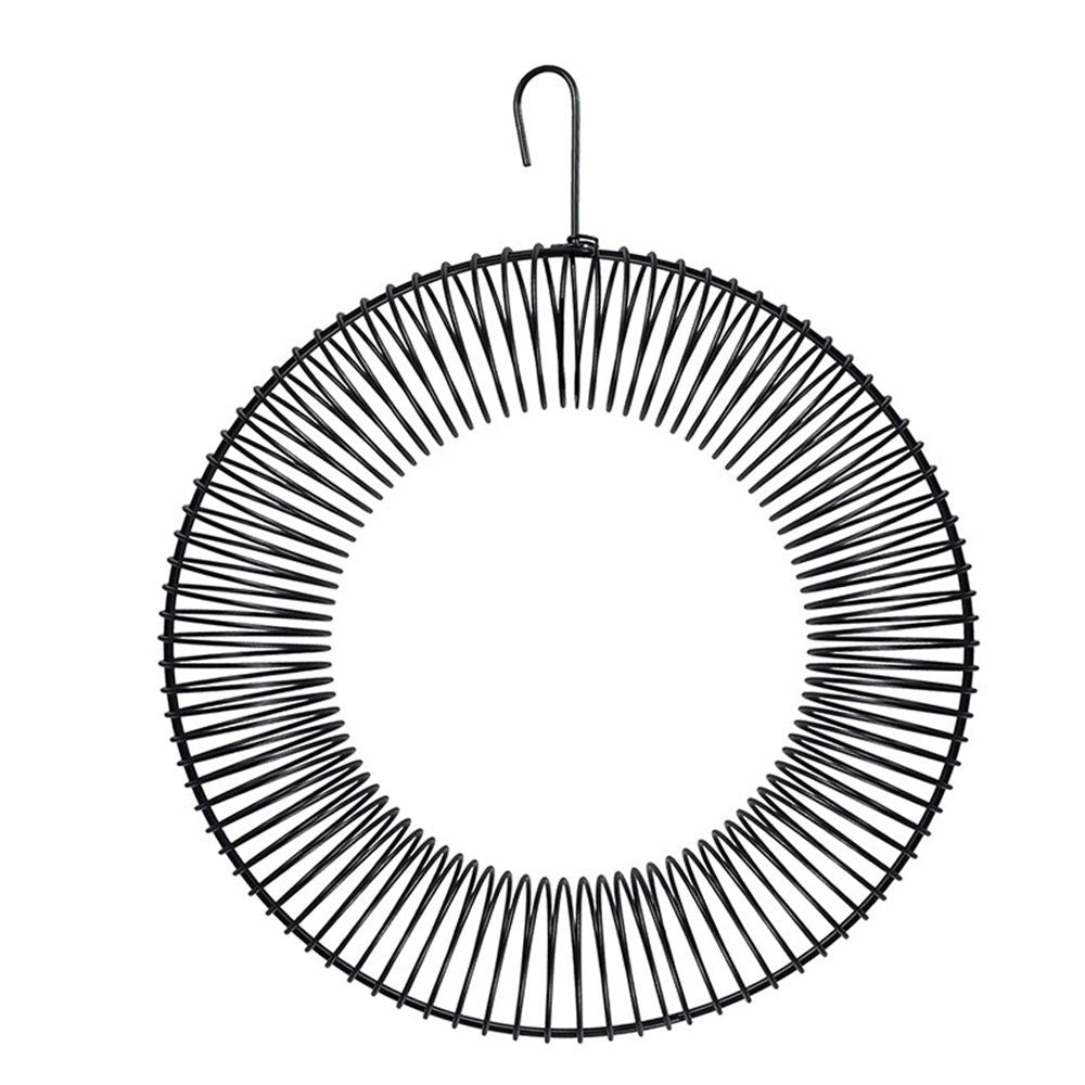 songbird  Whole Peanut Black Wreath Feeder for Squirrels and Blue Jays Hanging Peanut Wreath Feeder, Round Metal Hanging Bird Feeder for Feeding Birds and Squirrels,