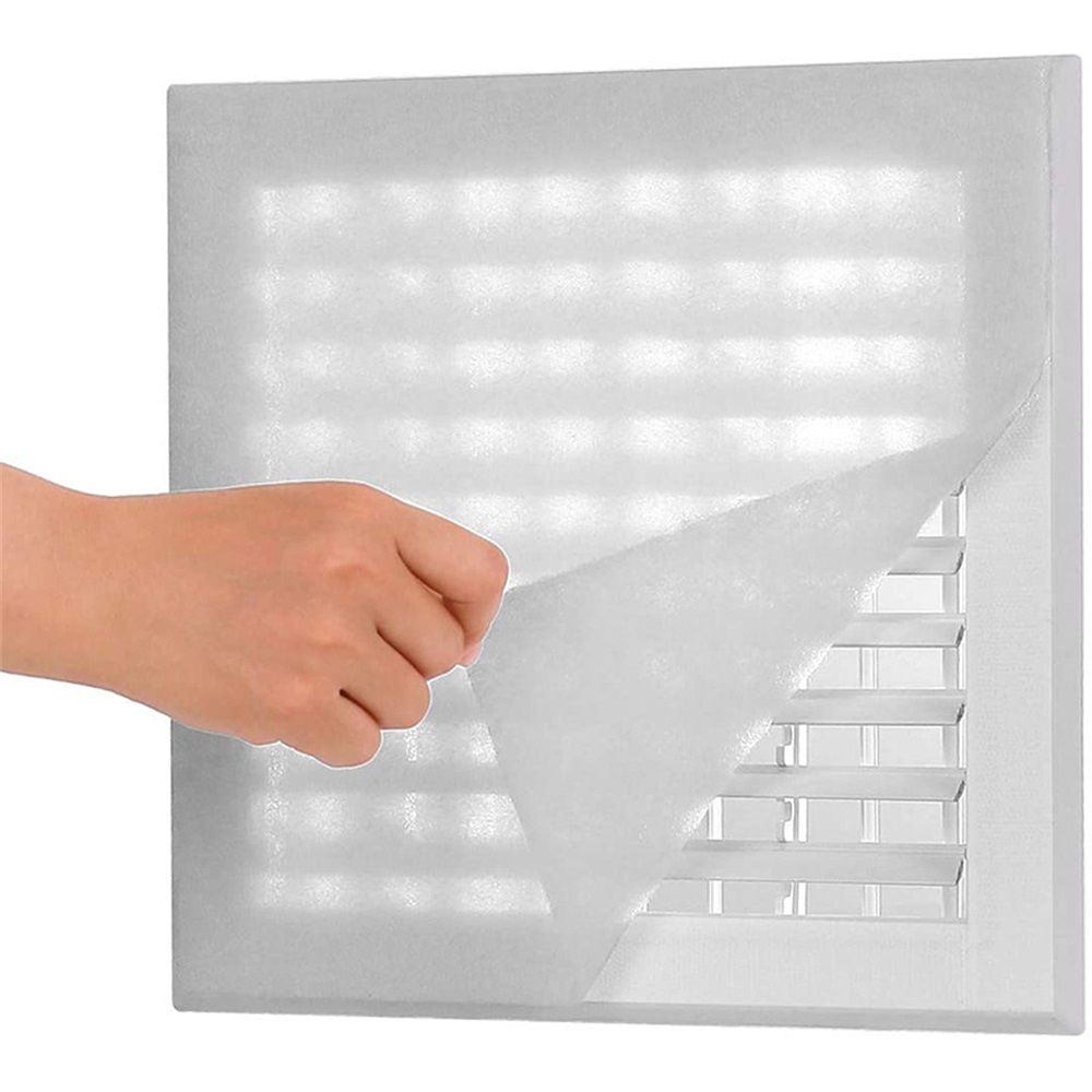 Complete Air Vent Filters Kit- 98‘’ x 18'' Electrostatic Media With 118in of Installation Tape 36+ Filters per Roll for HVAC, AC & Heating Intake Registers & Grilles