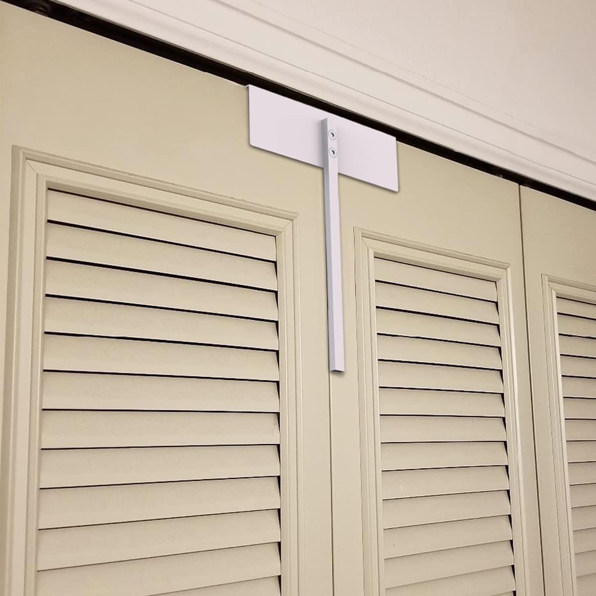 Metal Bifold Door Lock - Double Door Locks Keep Cats&Dogs Out of Closets, Cabinets, Pantry - No Need Install (2PC)