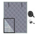 3 Layer 30*56 Inches Winter Insulated Window Curtain-Oxford Thermal Insulated Window Blanket with Fastener-Gray Window Insulation Kit for Winter Keeping Warm