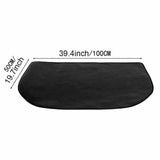 Fireproof Fireplace Mat & Hearth Rug 19.7*39.4Inch Half Round Hearth Stove Rug Protects Floors, Decks and Patios from Sparks Embers, Black
