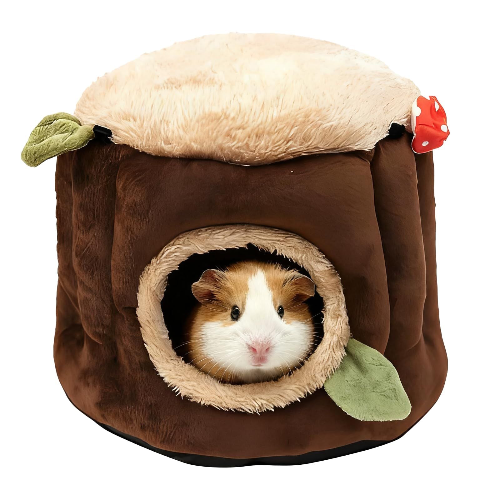 Guinea Pig Hamster Bedding or Hideout for Mouse Mice Rat Ferret Bunny Fluff Bedding Bed House Cage Accessories, （S）
