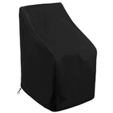 Outdoor Patio Furniture Covers Stacked Chairs , Lounge Chair Covers Outdoor Stack Chairs for All Weather Protection, Black, 65*65*120cm