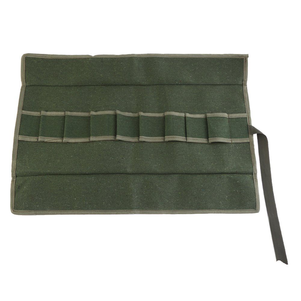 Bonsai Tools Pocket Multifunctional Carrying Roll Bag 10 Pockets Canvas Spanner Wrench Tool Roll Up Storage Bag Organizer Pouches