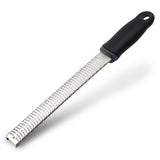 Lemon Zester, Stainless Steel Kitchen Cheese Grater, Plastic Cover Ergonomic Soft Black Handle(black)
