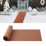 Natural coconut fiber mat with anti-slip backing for icy walkways.