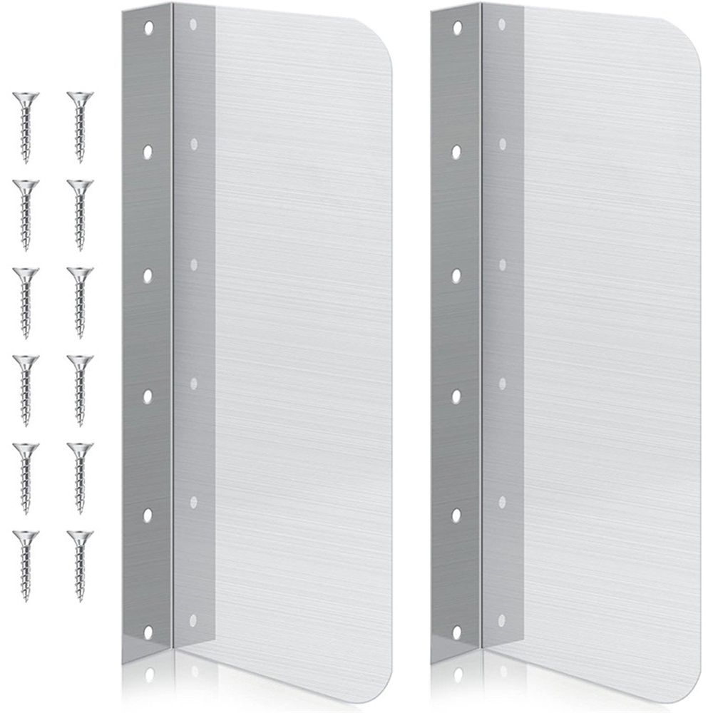 2pcs15 x 6 Inch Stainless Steel Splash Guard Stainless Steel Wall Mount Guard with Screws Screws for Bathroom Sink Side Sink Splash Prep Sinks Protector for Commercial Kitchen Restaurant