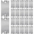 50 Pcs Nail Plates for Wood Studs, 1.5" x 2.5" Cable Wire Protector with Pointed Prongs, Steel Safety Plates, Anti Nail Protection for Protects Plumbing and Wiring