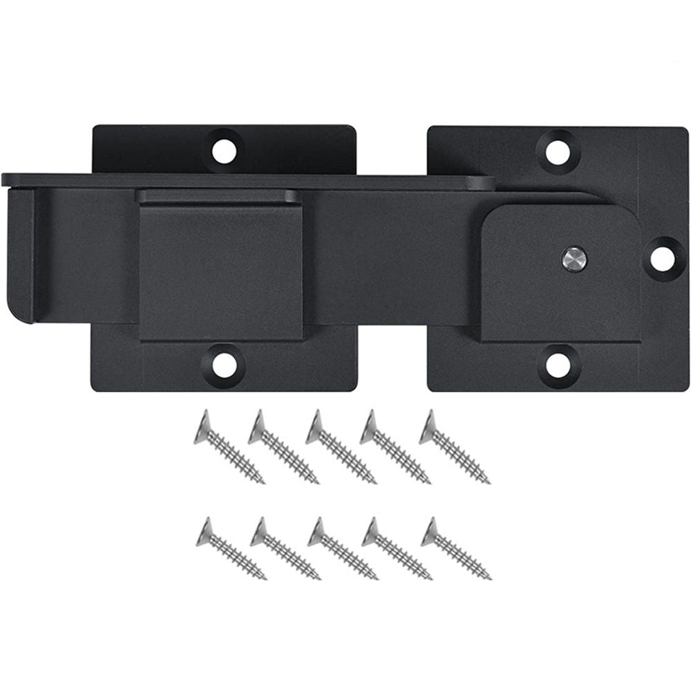 7.5" Flip Gate Latch Lock with Padlock Holes, 4mm Heavy Duty Aluminum Alloy Door Latch for Outdoor Wooden Fence, Swing and Sliding Open Gate, Double Gate, Barn Door, Shed, Vinyl Fence, Yard