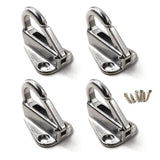 Spring Snap Attach Rope Hook, SS 316 Fender Spring Fending Hook Marine Clothes Boat Hardware (4pcs)