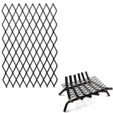 Fireplace Grate Ember Retainer,12x7inches Steel Fireplace Ember Retainer Mesh,Metal Ember Retainer for Use on Fireplace Grates (Small)