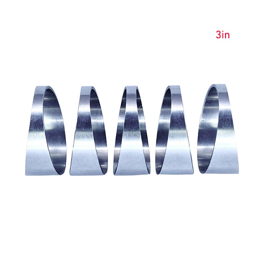 304 Stainless Steel Pie Cuts, 3'' Exhaust Pipe with Laser Cut 5 Pcs（polishing） Unwelded, Laser-Cut & Polished for High-Flow Performance 5pcs