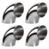 3 Inch 90 Degree 304 Stainless Steel Bend Tube Exhaust Elbow Pipe for Car Customized Modified Exhaust System-4pcs