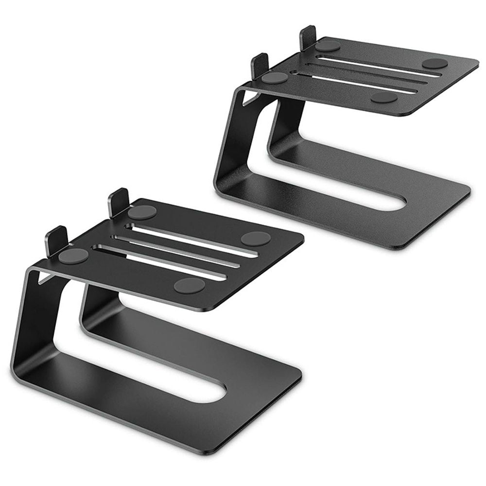 Desktop Speaker Stands with Vibration Absorption Pads, Metal Speaker Stands Pair Support Up to 10lbs,Bookshelf Speaker Stands for Better Audio Experience