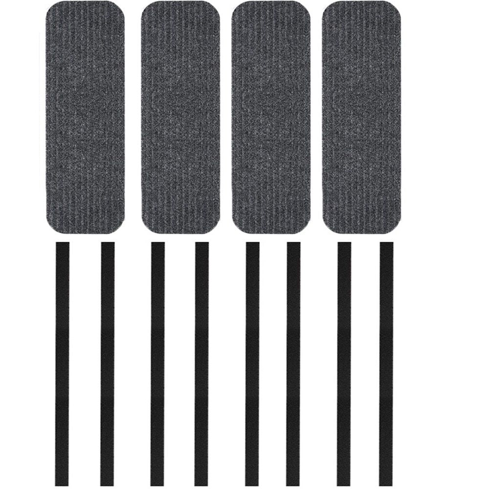 RV Step Covers 4 Pack 24" Wide x 7.5" Deep Camper Step Covers, Non Slip RV Stair Treads for Travel Trailers, Mobile Home, Motorhome (Gray)