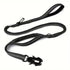 Dog Leash Heavy Duty, Shock Absorbing Bungee Lead with 2 Padded Handle, Metal Carabiner Clip, Car Seatbelt, Strong No Pull Leash for Medium Large Dogs, Black