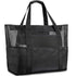 Black-color Mesh Beach Bag Family - Large Tote Bag for Cruise Pool Toys Beach Vacation Essentials（60*17*34cm）