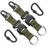 2 pack Keychain for Men with Quick Release Buckle Gear Clips with Clip and Stainless Steel Ring（green）
