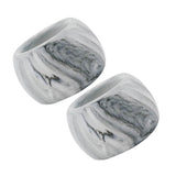 Small Ceramic Electric Toothbrush Holder Stand for Bathroom Vanity Countertop,Set of 2,Grey & White（6*4cm）