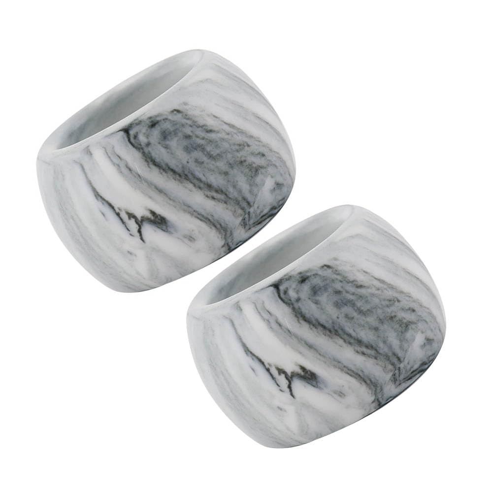 Small Ceramic Electric Toothbrush Holder Stand for Bathroom Vanity Countertop,Set of 2,Grey & White（6*4cm）