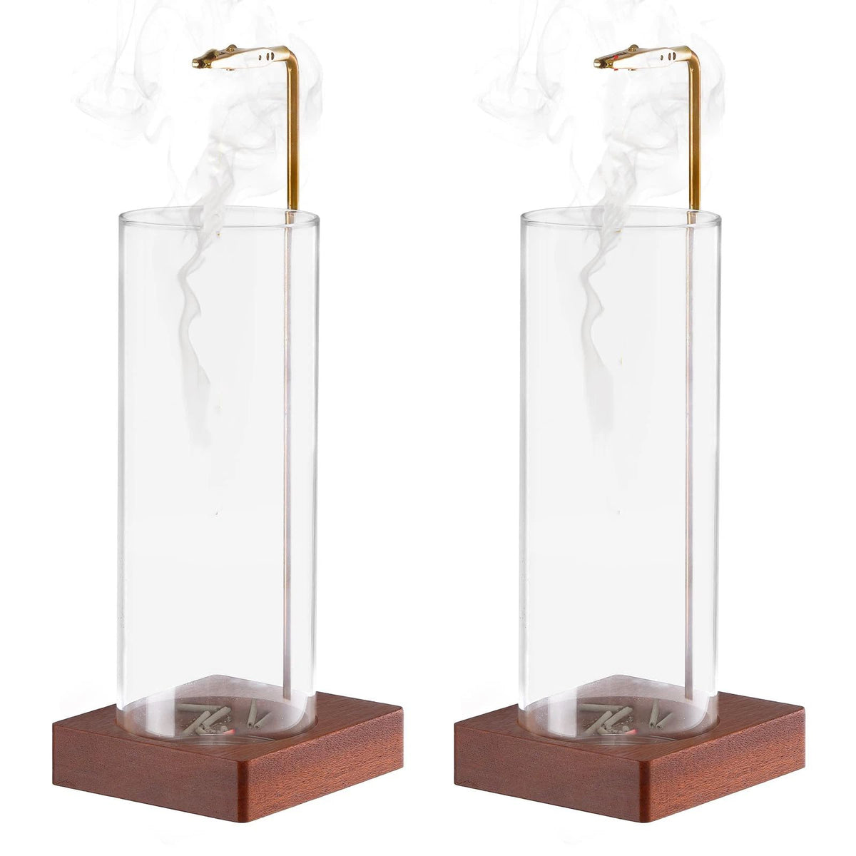2 Pack Incense Holder for Sticks, Insence-Stick Holder Ash Catcher with Removable Glass [Anti-Ash Flying], Mess-Free Incense Burner, Perfect for Meditation Yoga Relaxation, Home Decor